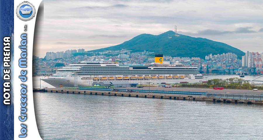 Costa Cruceros es la primera compañía en reanudar los cruceros dedicados a Corea del Sur y Taiwán