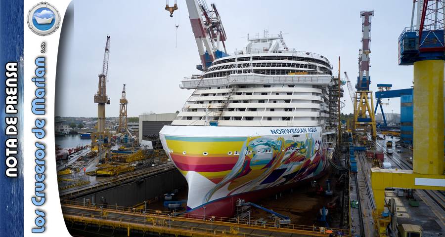 Norwegian Cruise Line y Fincantieri celebran la puesta a flote del nuevo Norwegian Aqua™